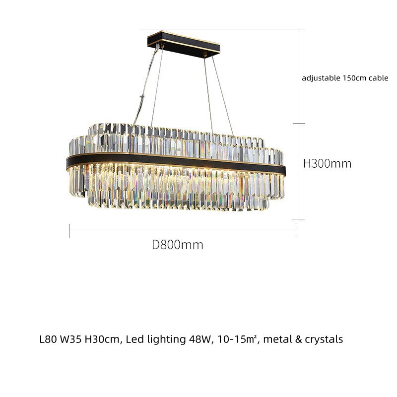 Modern Luxury Decor Crystal Lustre