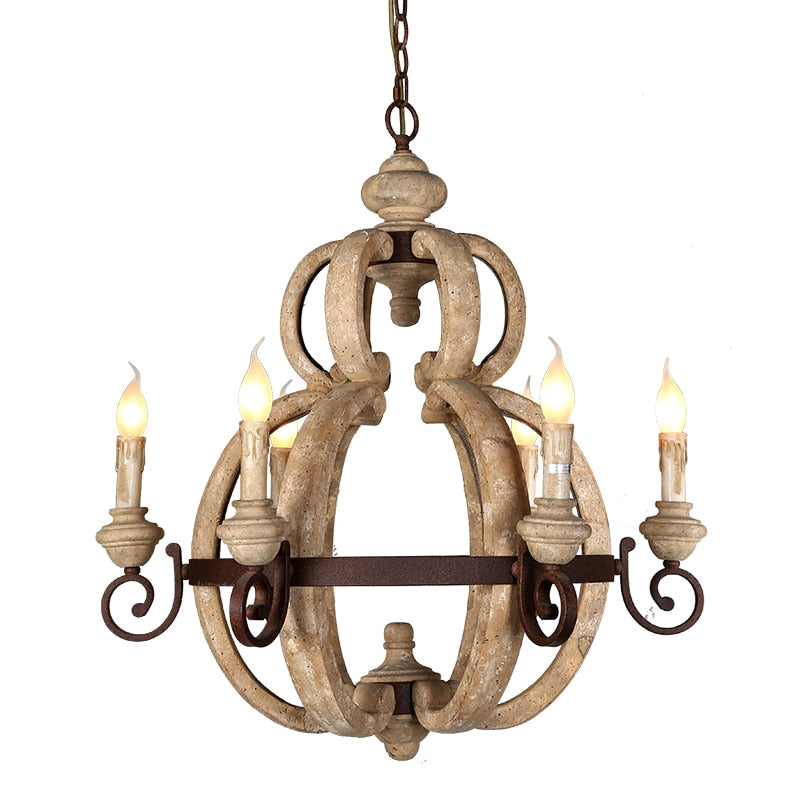 Rustic Wood Chandelier