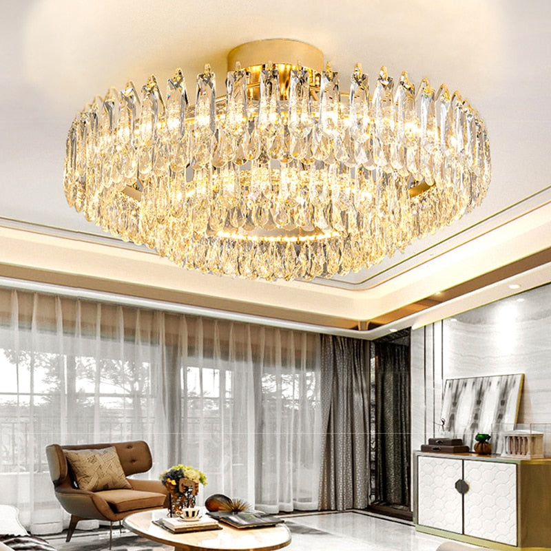 Crystal Modern Gold Ceiling Lustres