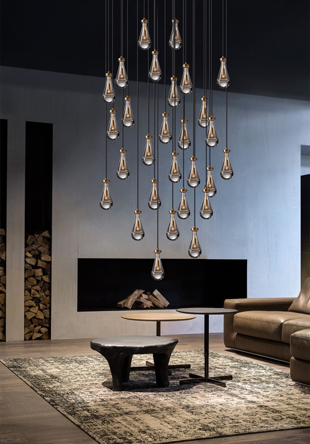 Luxury Raindrop Staircase Chandelier