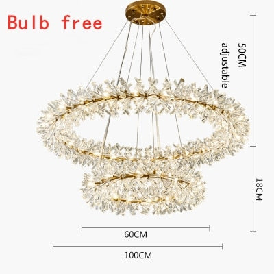 New Luxury Crystal Flower Chandelier