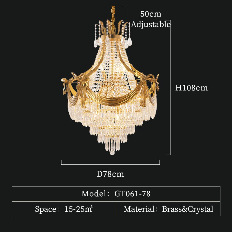 Crown Shape Crystal Chandelier