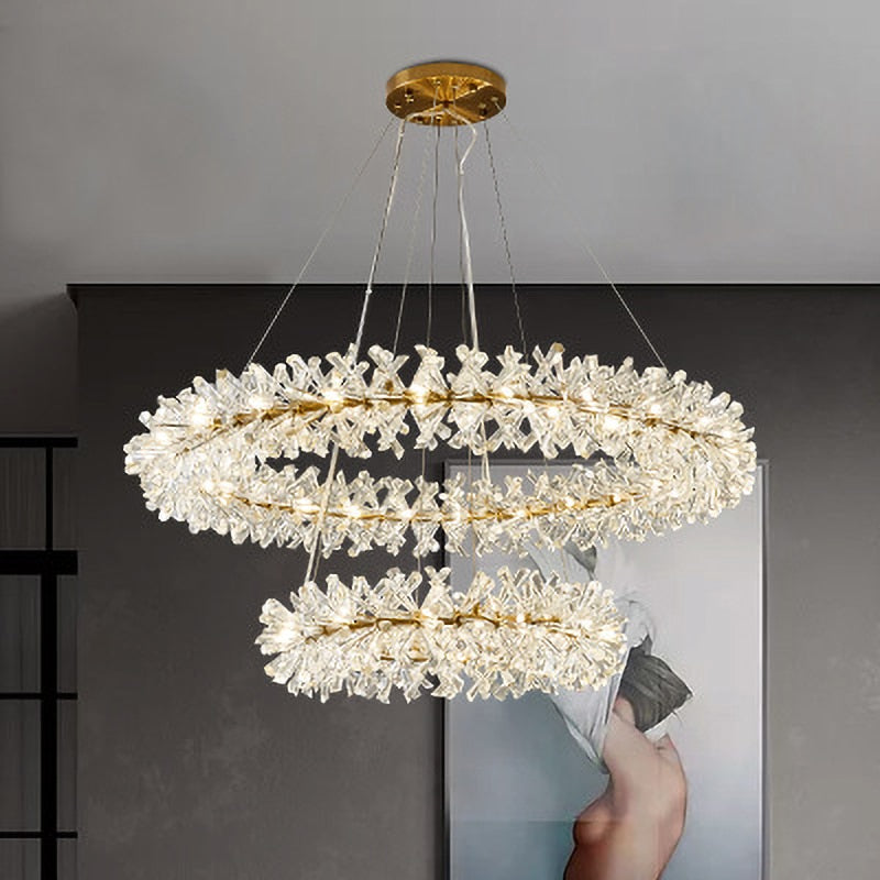 New Luxury Crystal Flower Chandelier