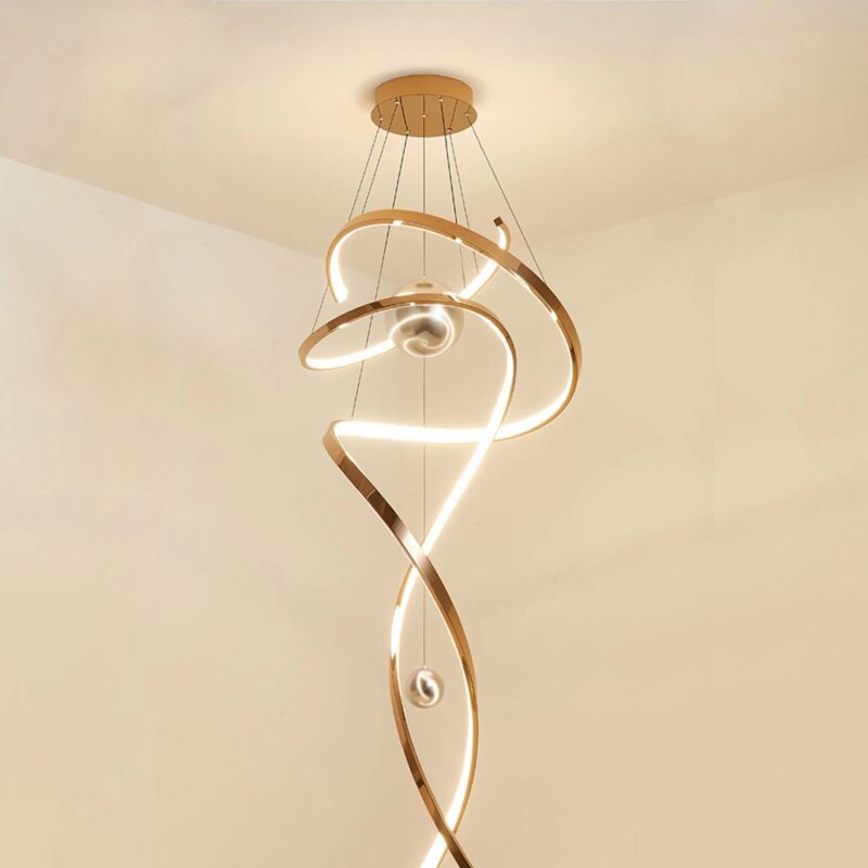 Stainless Steel Stair Chandelier