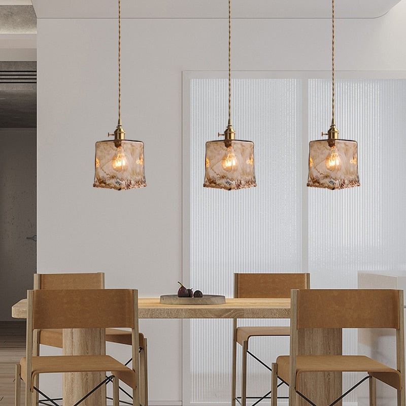 Modern Brass Glass Pendant Lights