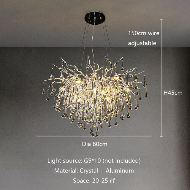 Raindrop Chrome Luxury Chandelier