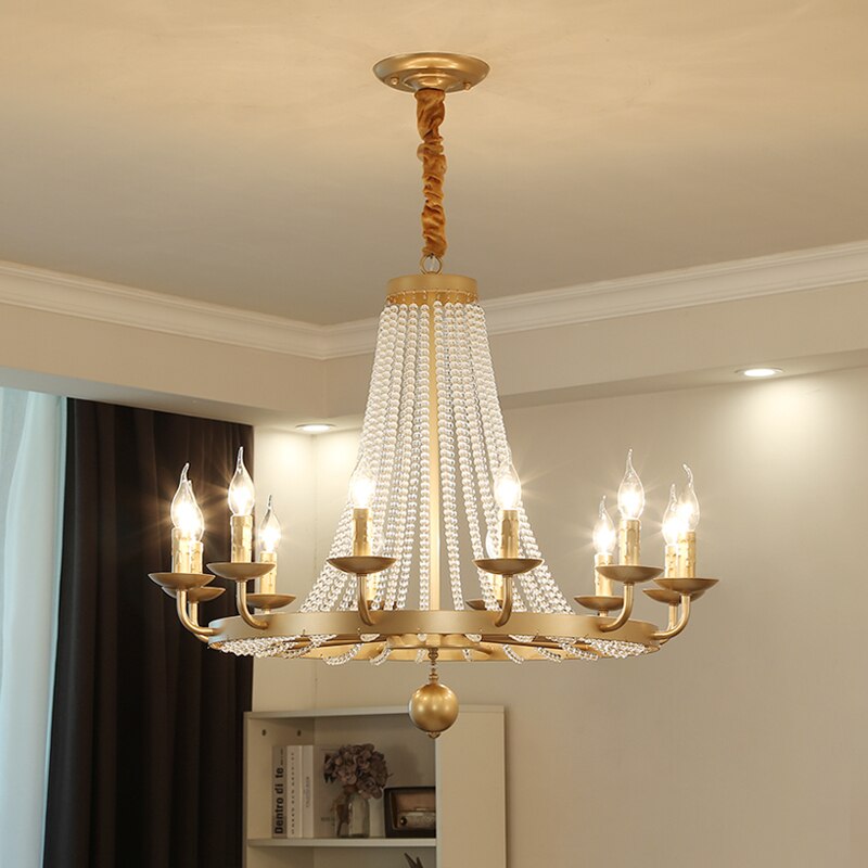 Country Candle Crystal Chandelier