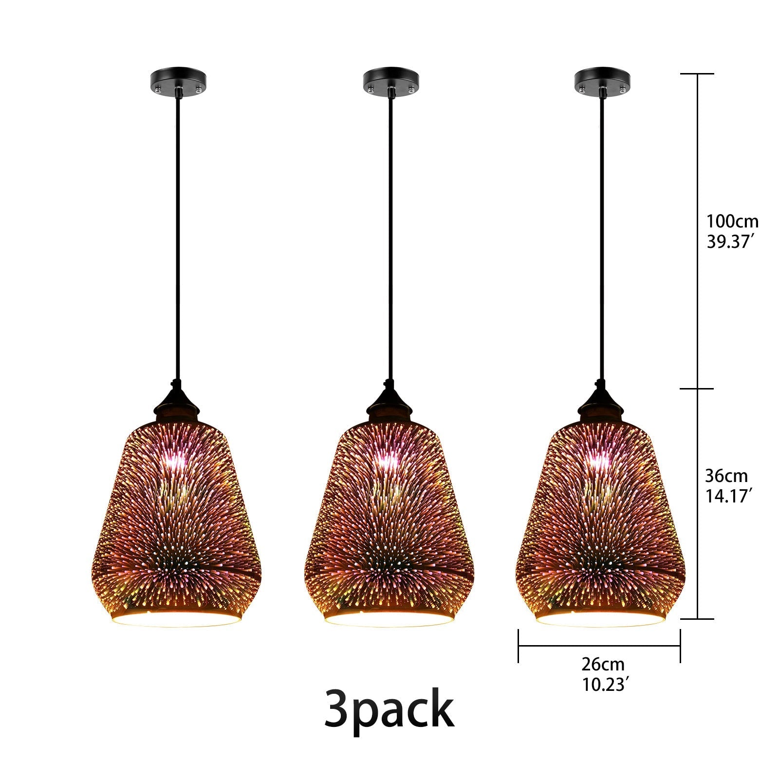 Modern 3D Colorful Pendant Lamp - A