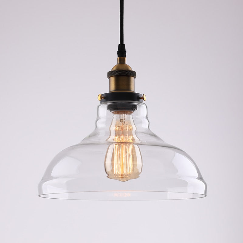 Industrial Retro Smoky Glass Vintage Pendant Lights