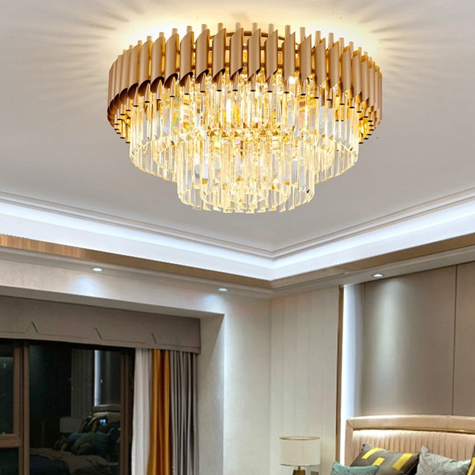 Round Crystal Designer Ceiling Chandelier