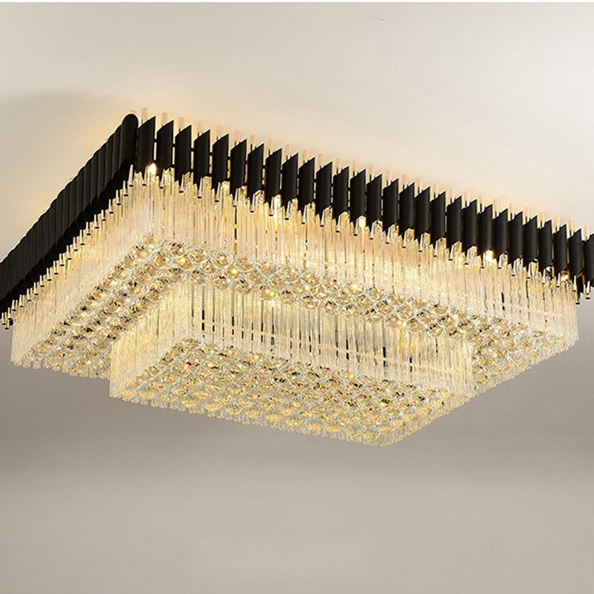 Rectangle Crystal Designer Ceiling Chandelier