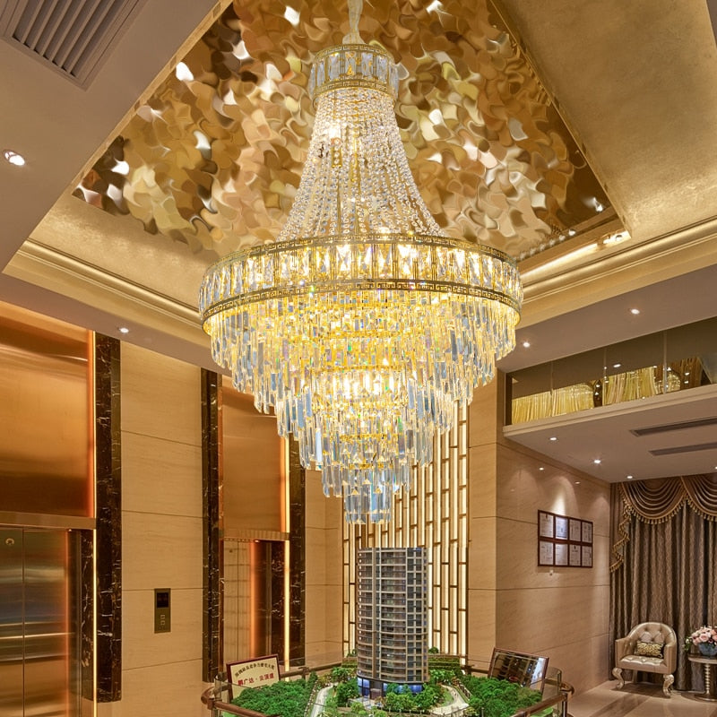 Banquet Hall Gold Modern Crystal Chandelier