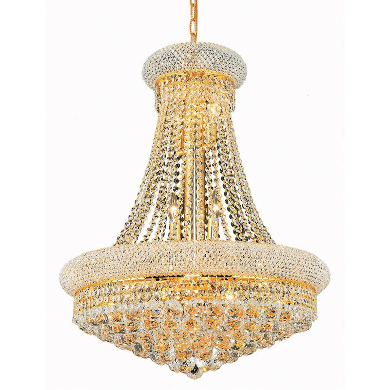 French Empire Gold Crystal Chandelier