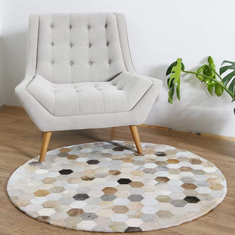 Euclid Element Cowhide Rug