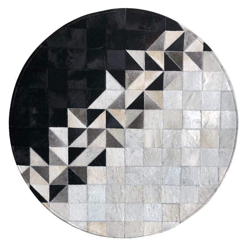 Contrasting Colors Cowhide Rug