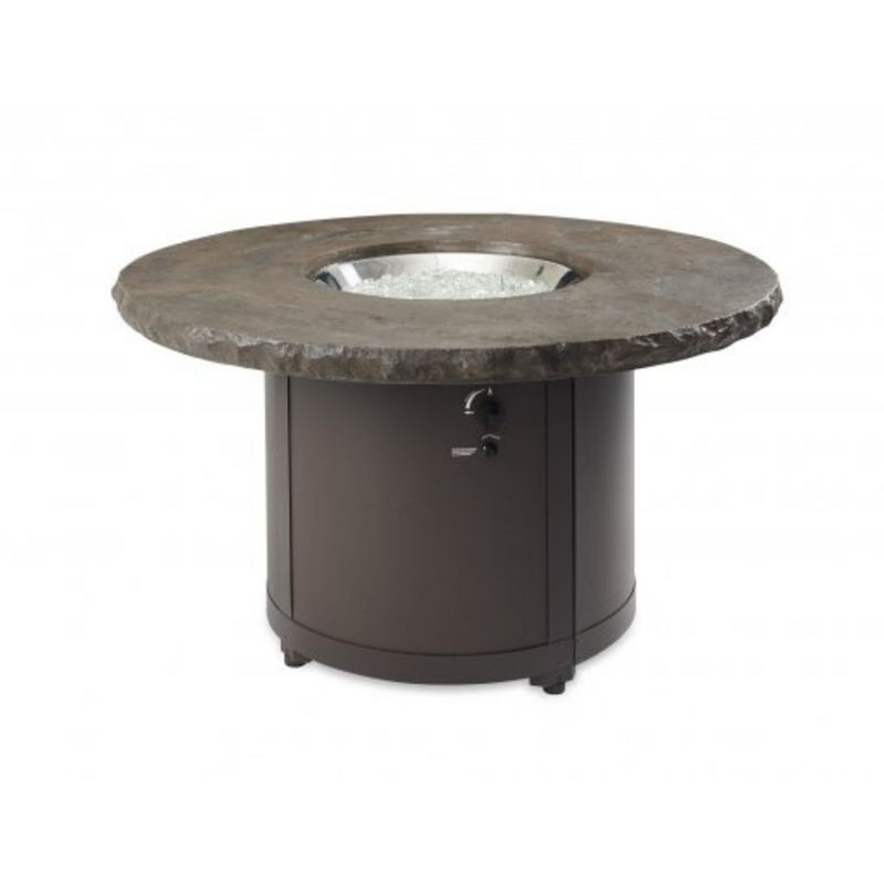 The Outdoor Greatroom Company Marbleized Noche Beacon Round Gas Fire Pit Table (BC-20-MNB)