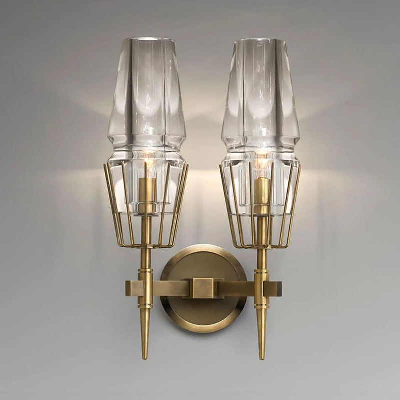 Water Pattern Crystal Double Sconce