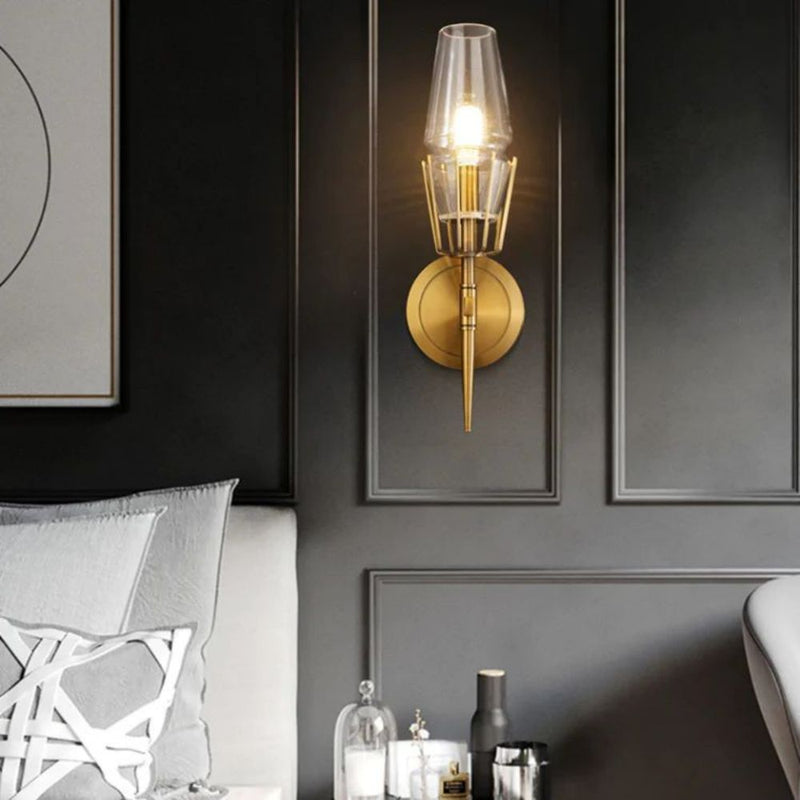 Water Pattern Crystal Sconce 16"