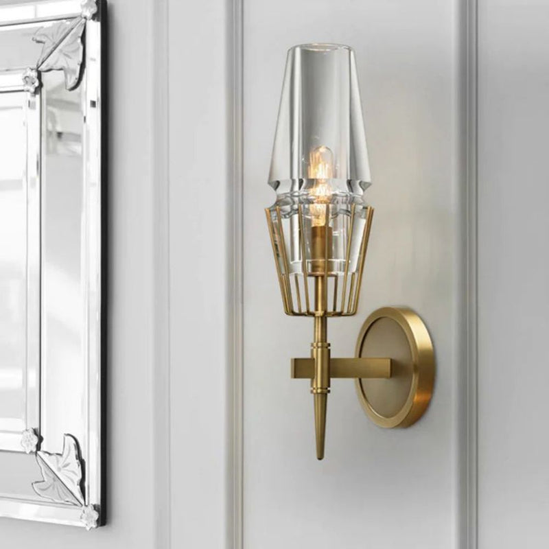 Water Pattern Crystal Sconce 16"