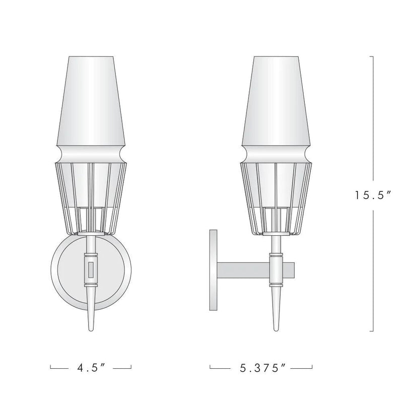 Water Pattern Crystal Sconce 16"