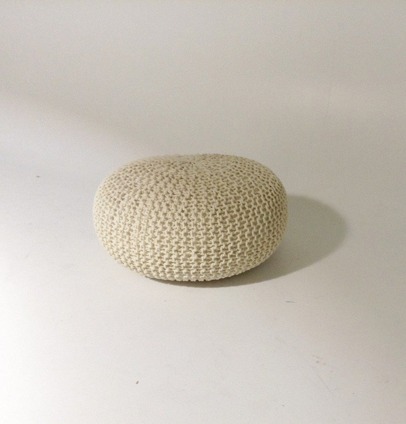 Handmade Round Knitted Pouf