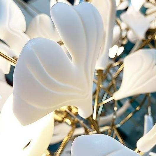 A Fleur-de-lis Ceramic Branch Chandelier