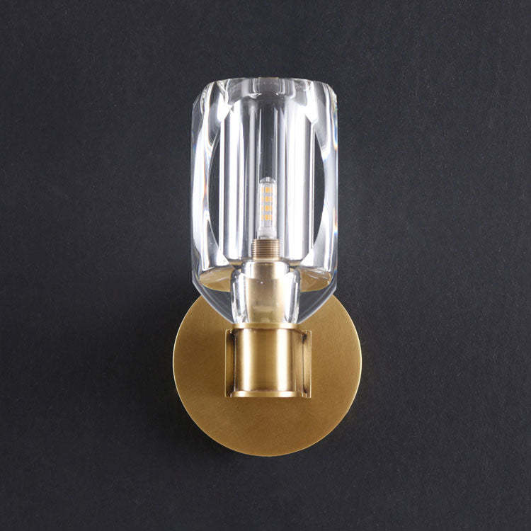 Canson Crystal Sconce Brass