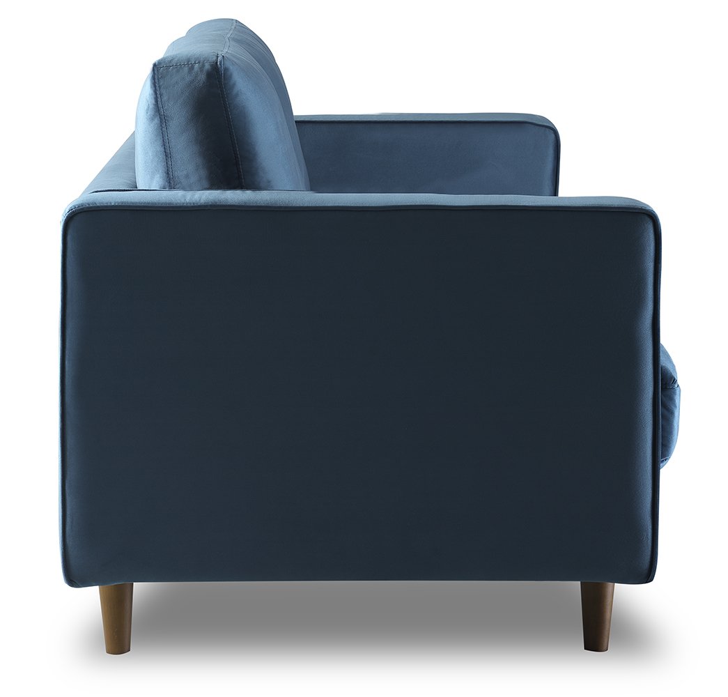 Bente - Tufted Light Blue Velvet Loveseat 2-Seater Sofa