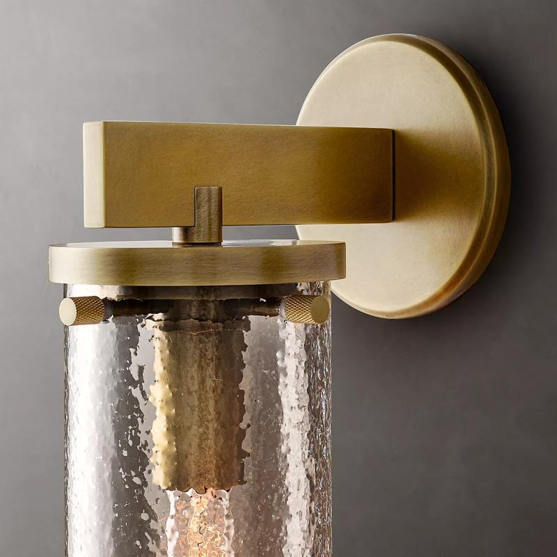 Brucee Clear Glass Cylindrical Wall Sconce