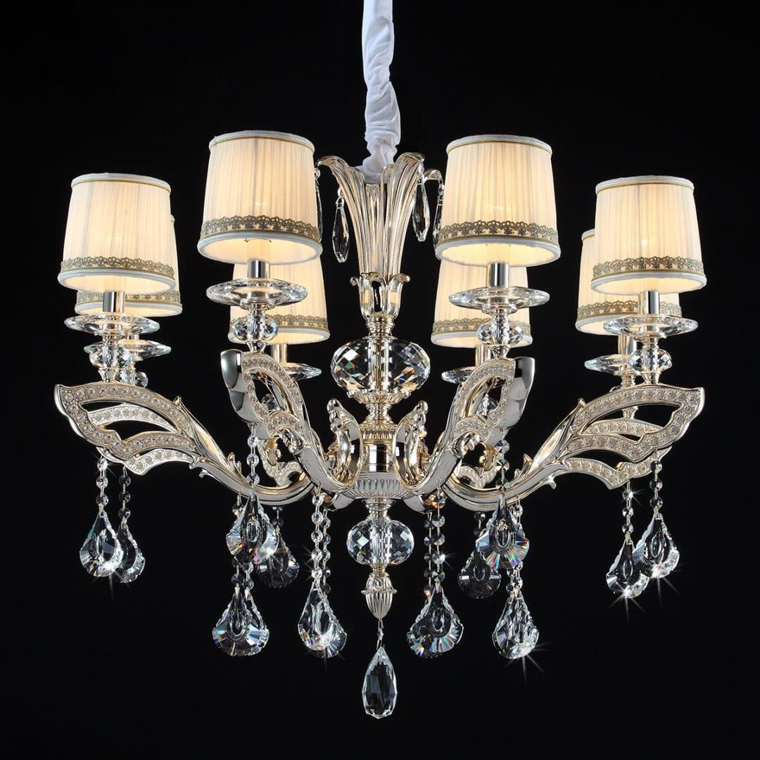 AmPremiumHomean Classic Design Fabric Copper Chandelier W33"