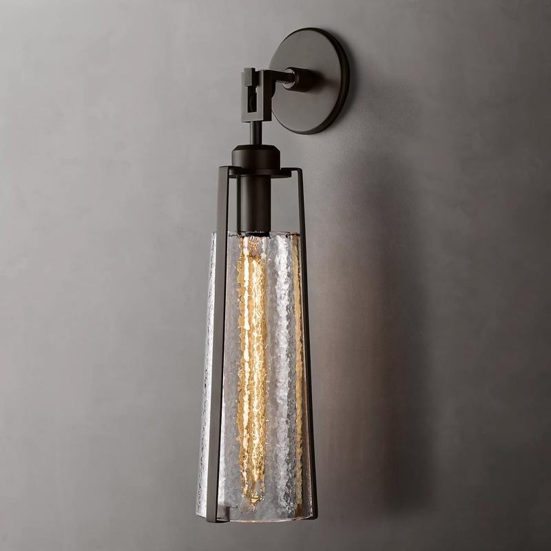 Brucee Finish Glass Shade Wall Sconces