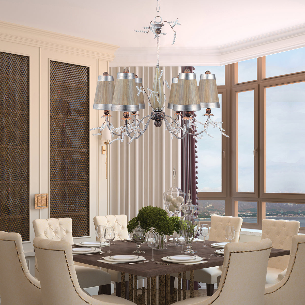 Kristal Luxe 6 Light Chandelier