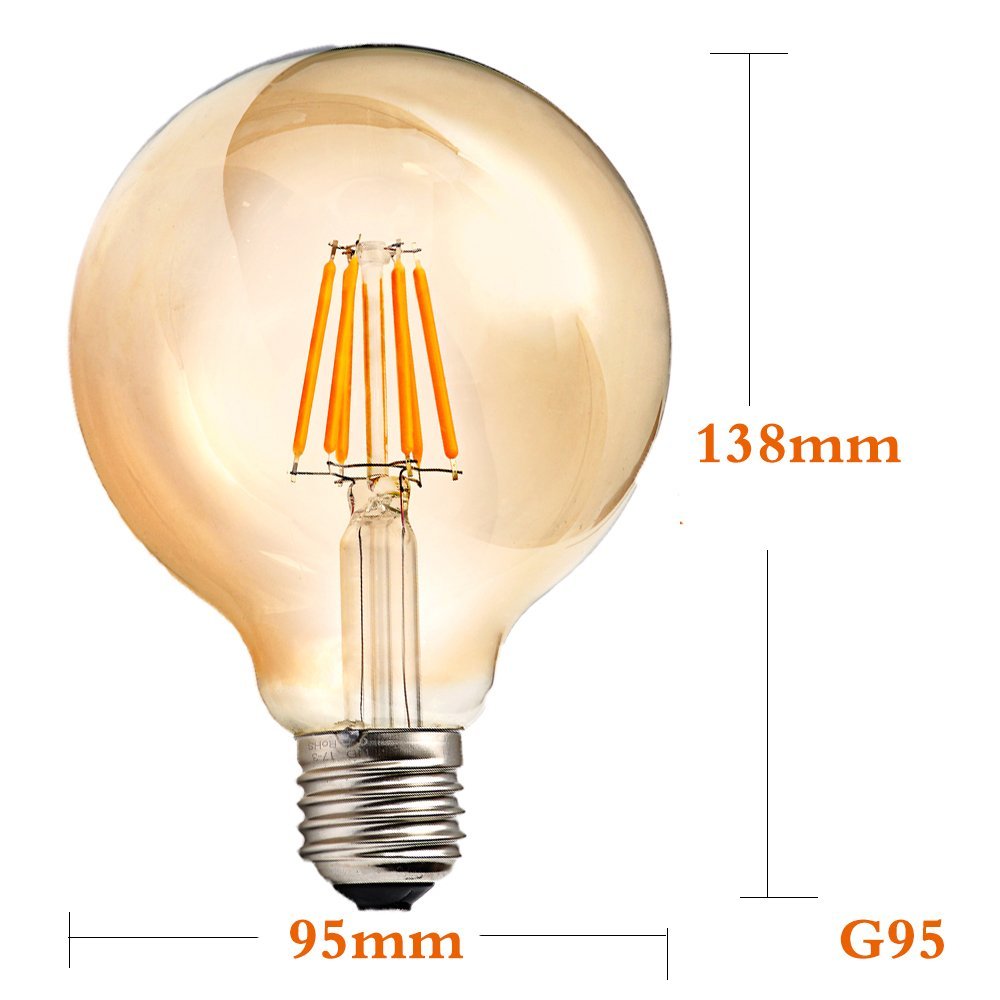 G95 E27 8W LED Globe Vintage LED Retro Light Bulbs