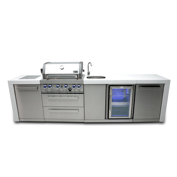 Mont Alpi 400 Deluxe BBQ Grill Island with Beverage Center - MAi400-DBEV