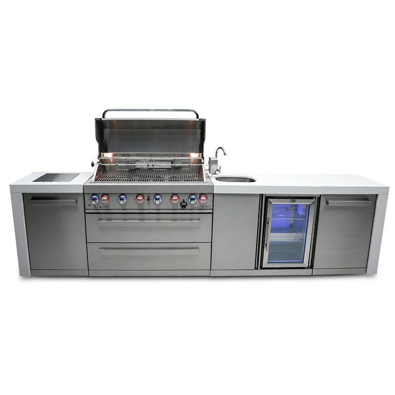 Mont Alpi 805 Deluxe BBQ Grill Island with Beverage Center - MAi805-DBEV