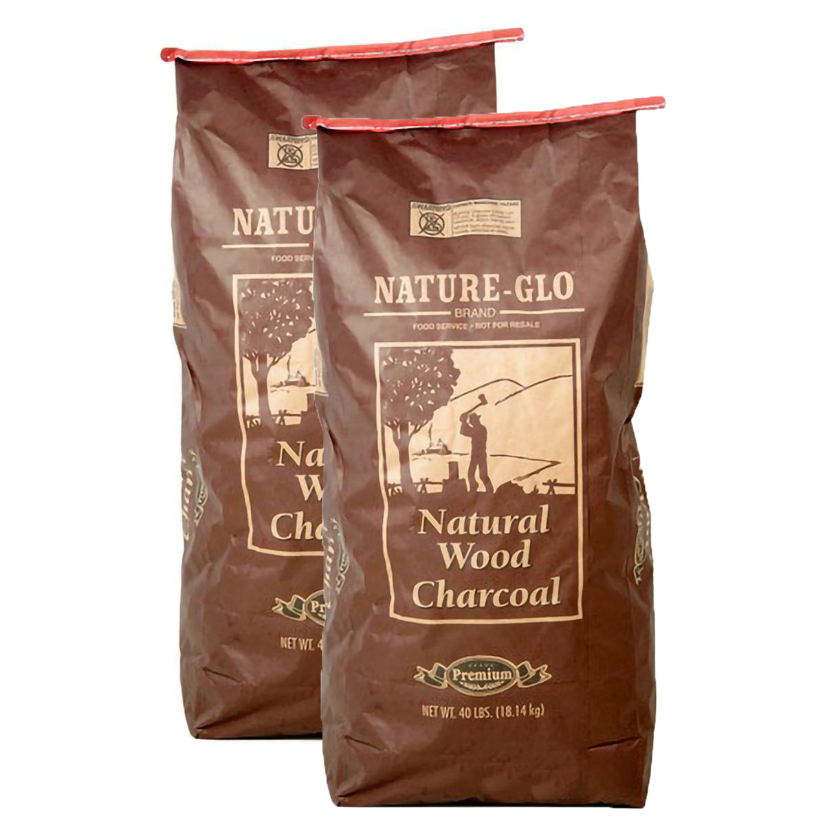 1 Bag Of Nature-Glo Natural Wood Lump Charcoal - 20 lb Promo