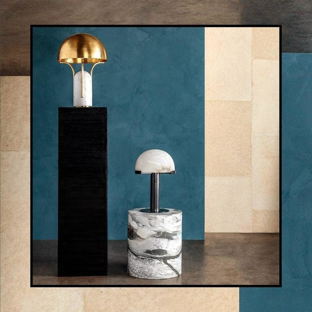 Marble Melange Elongated Table Lamp