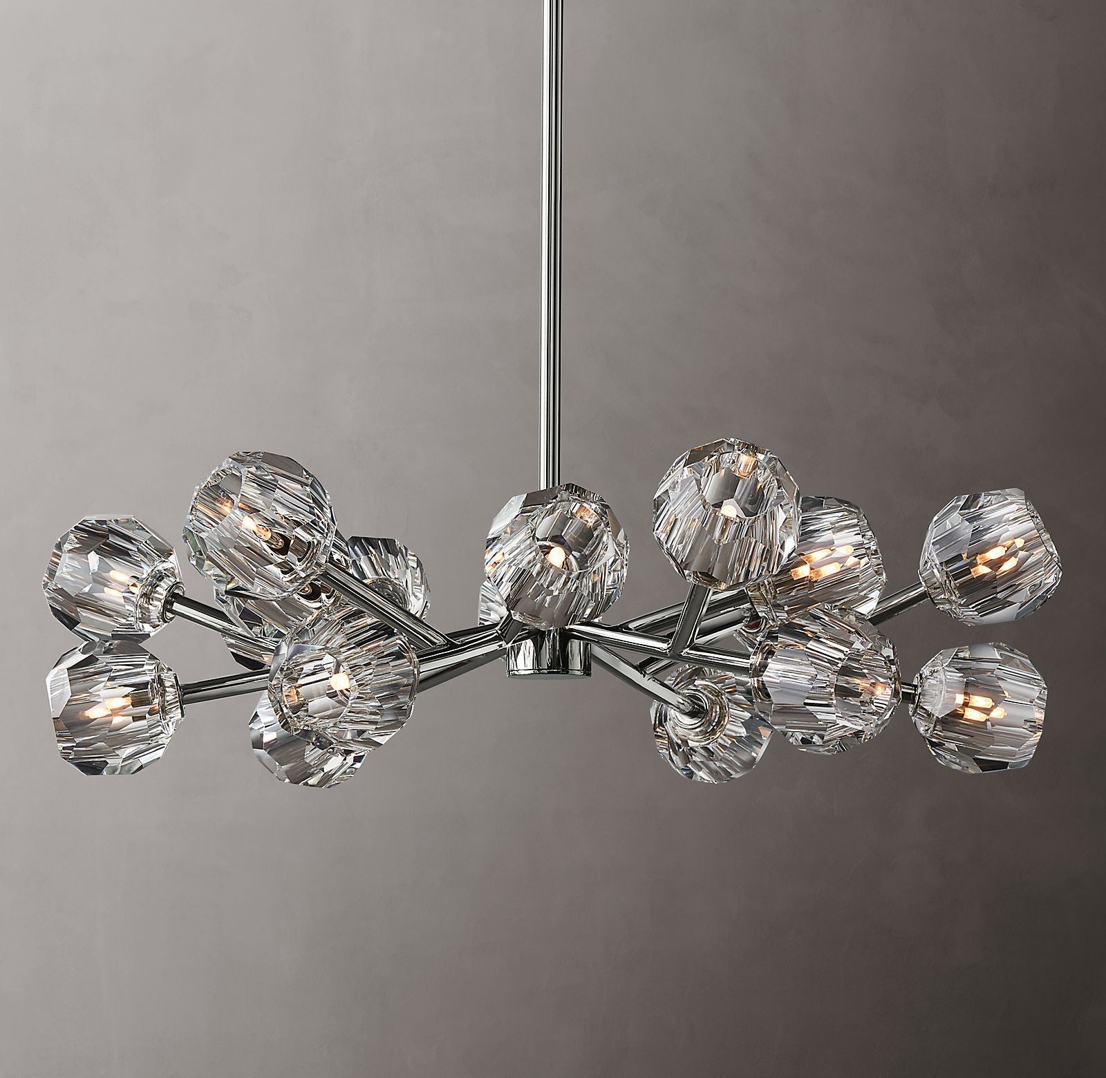 Bille De Crystal Ball Round Chandelier 36"