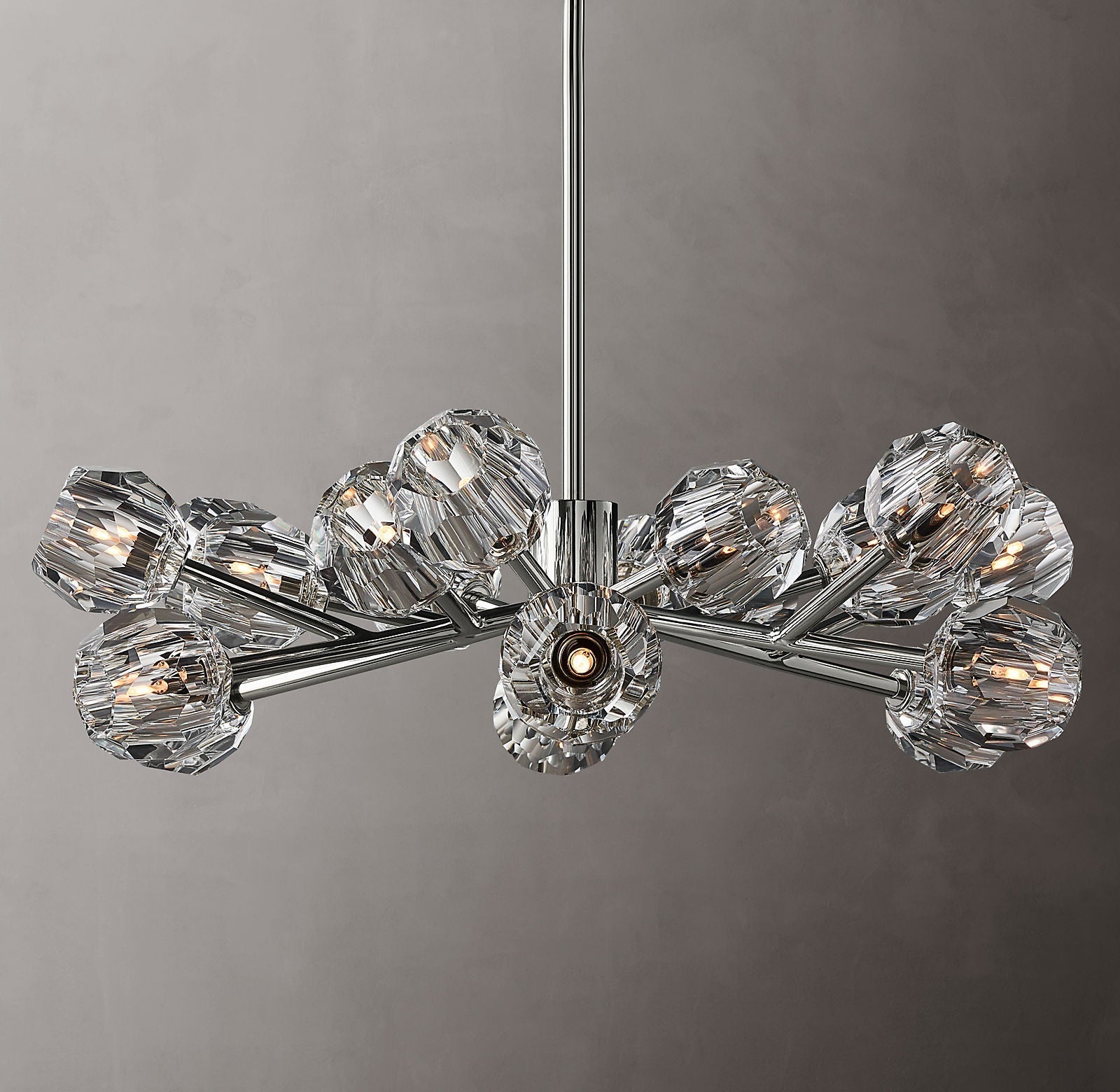 Bille De Crystal Ball Round Chandelier 36"