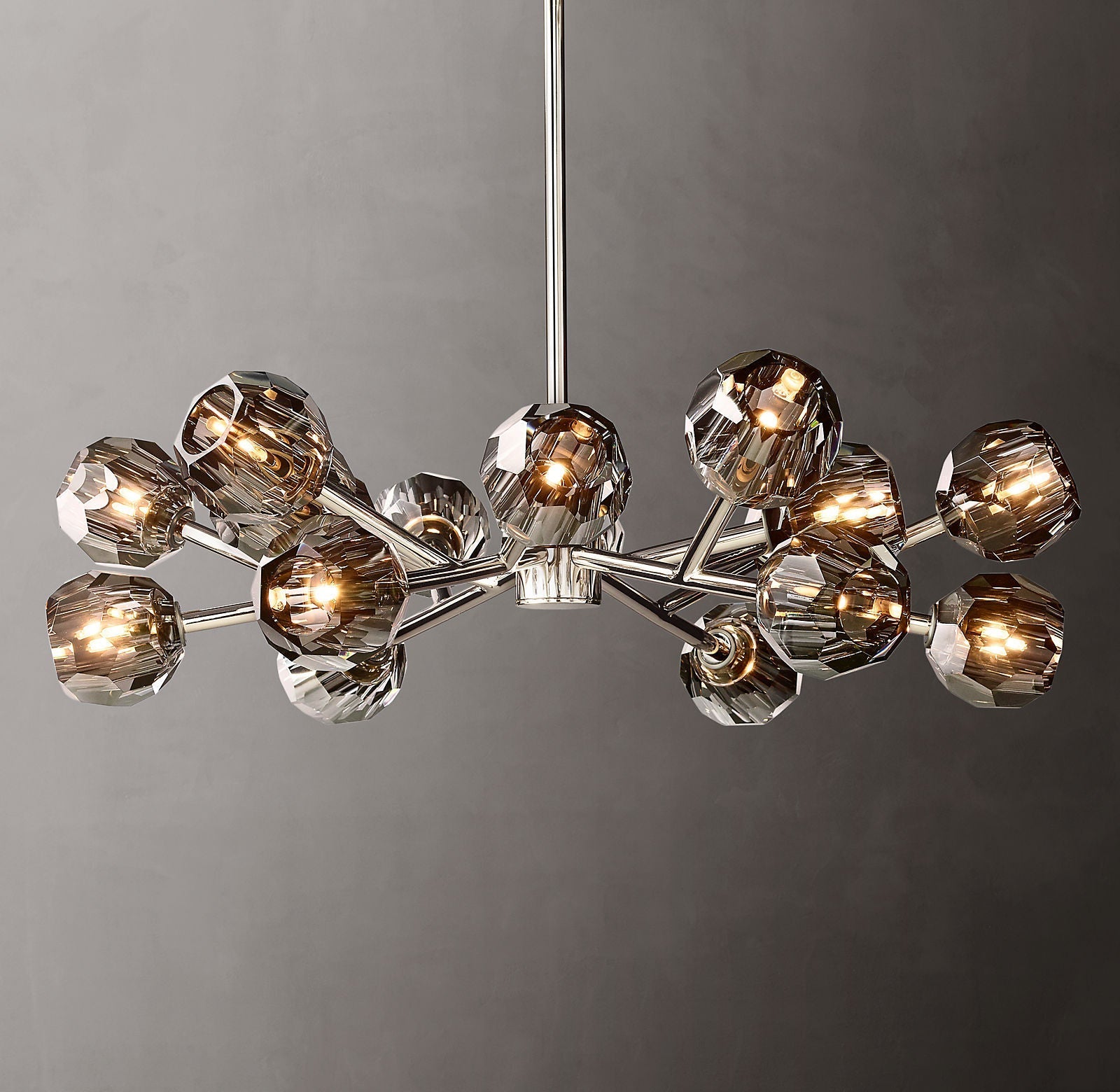 Bille De Crystal Ball Round Chandelier 36"