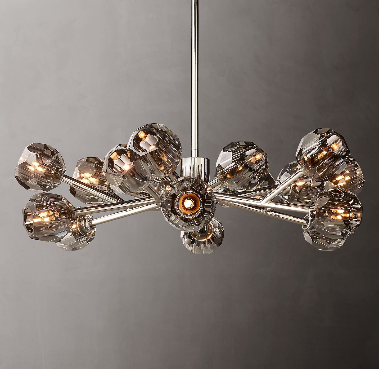 Bille De Crystal Ball Round Chandelier 36"