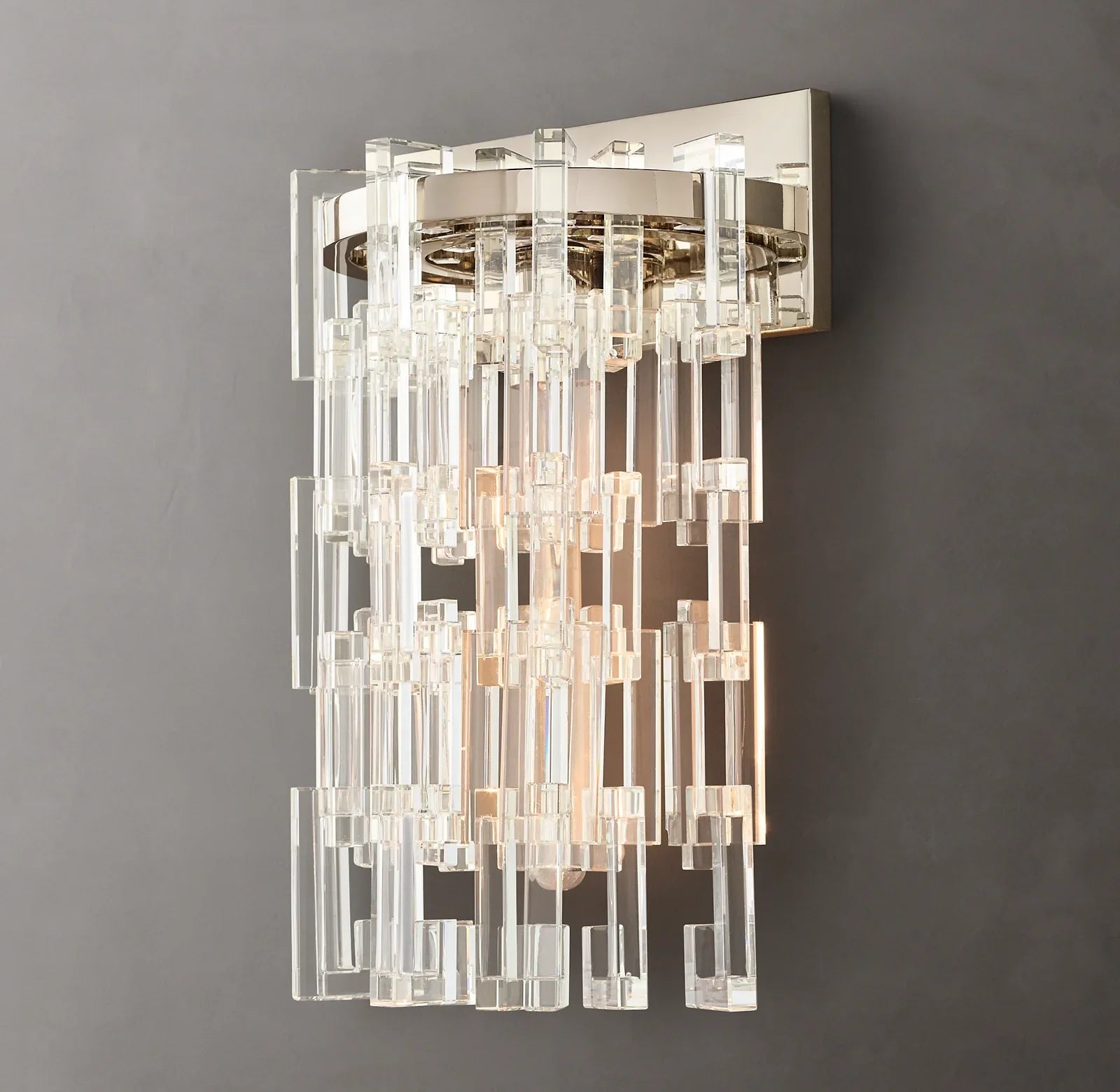 Fabricia Crystal Wall Sconce, Modern Wall Lamp