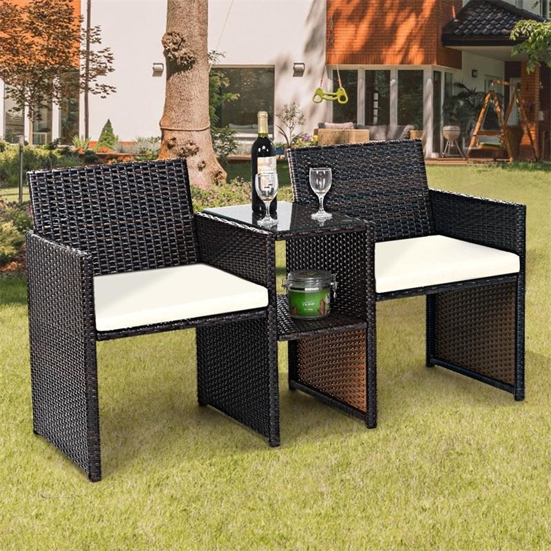 Adesina - Rattan Two Set Middle Table Sofa Set