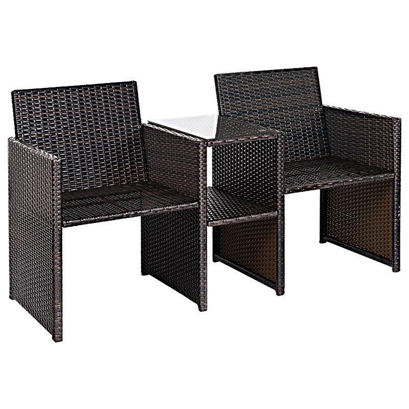 Adesina - Rattan Two Set Middle Table Sofa Set