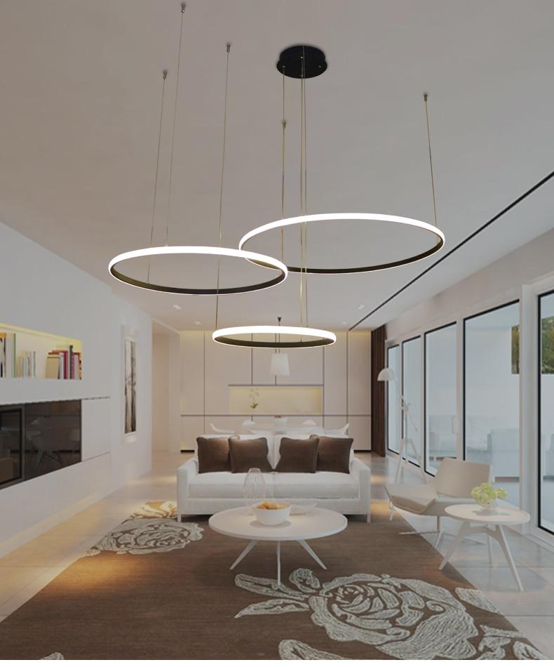 Led Chandelier Light Circle Rings