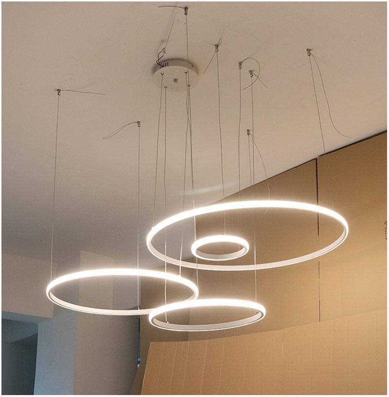 Led Chandelier Light Circle Rings