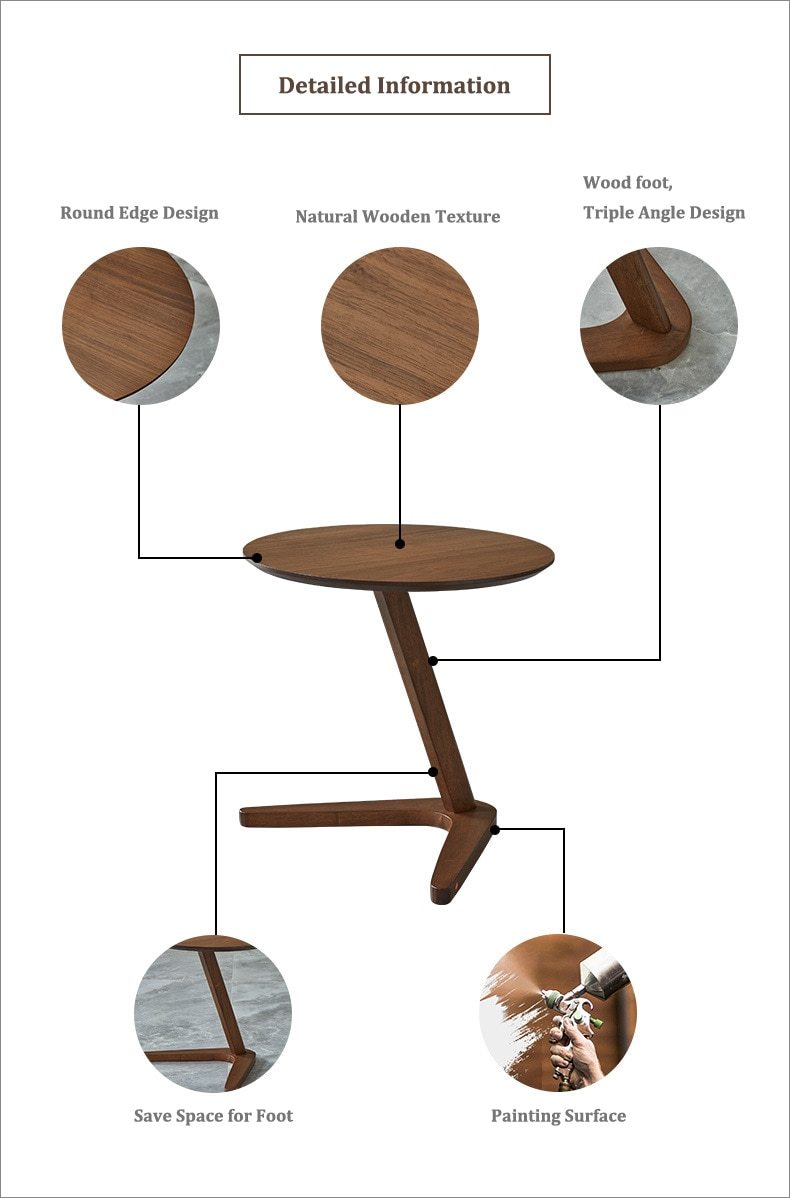 Claude Table Design Claude - Vintage Wooden Round Coffee Table