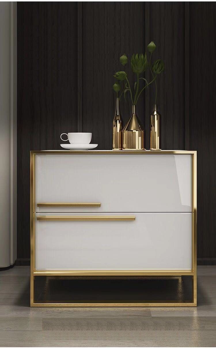 Orly - Two Drawer Modern Nightstand
