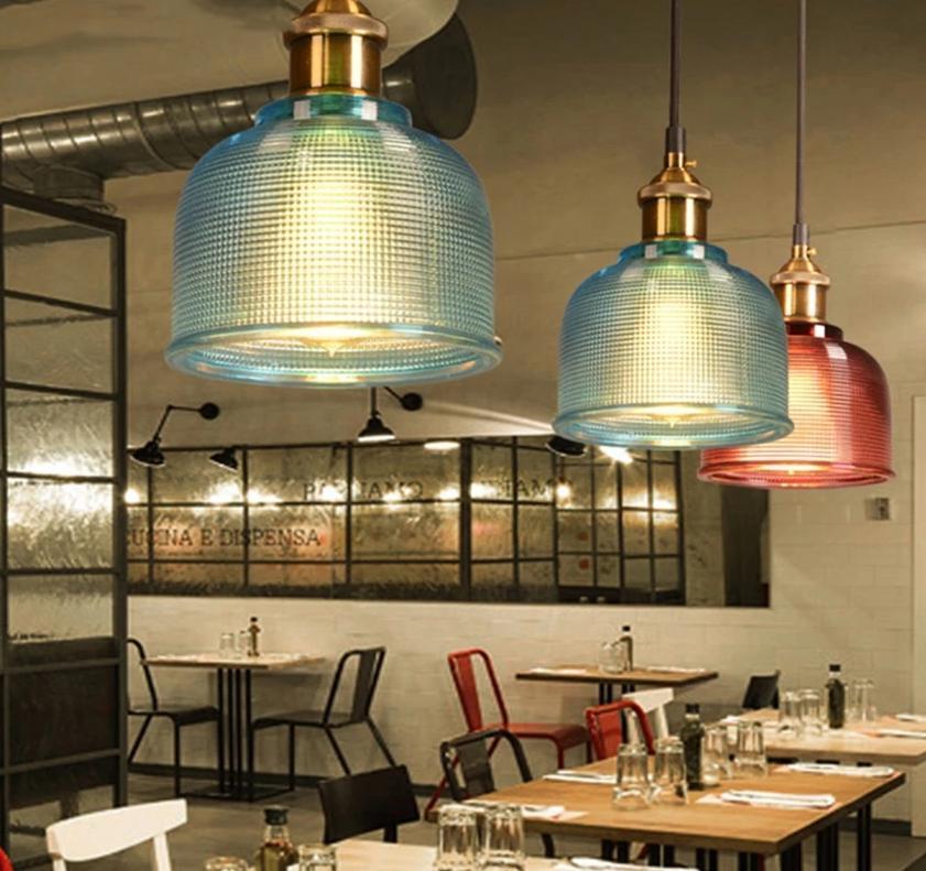 Sosie - Retro European Color Glass Pendant Light