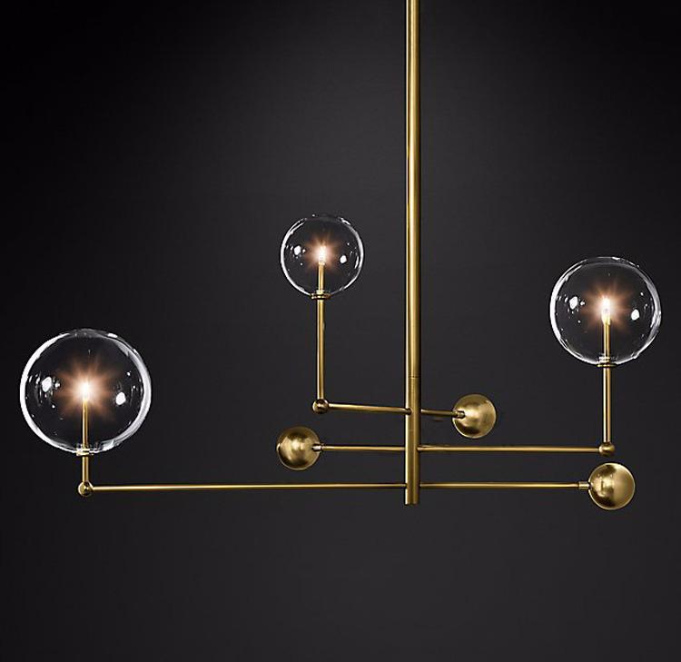 Atom GLASS GLOBE Chandelier